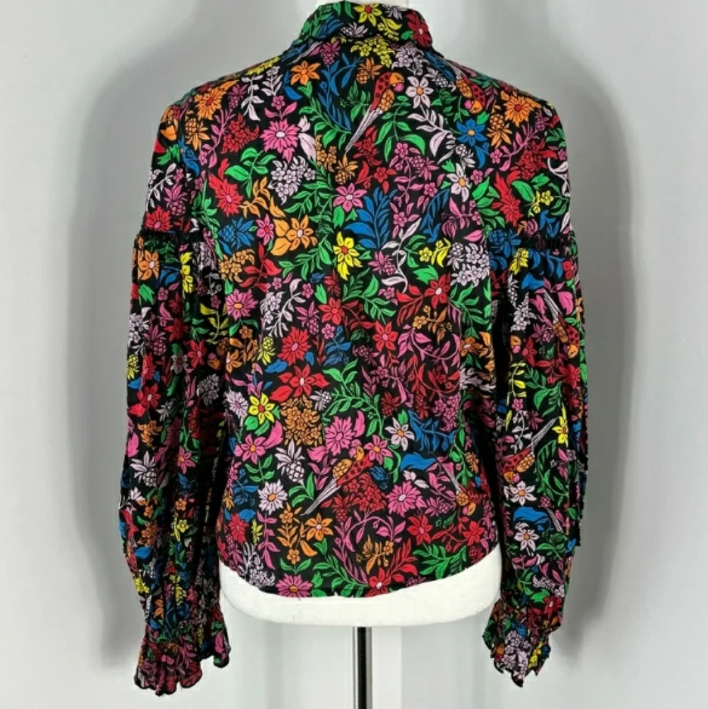 NEW Farm Rio floral button down shirt - Picture 4 of 7